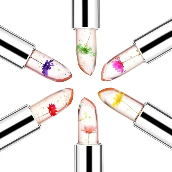 NEW 6pk Flower Jelly Temperature Color Change Lipstick - Picture 2 of 8
